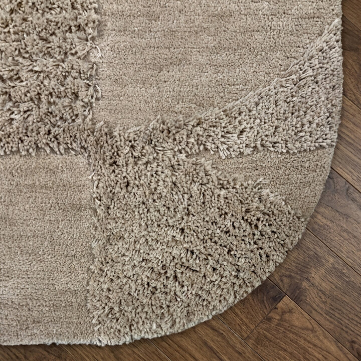 Organisch vloerkleed - Odette Shapes Taupe