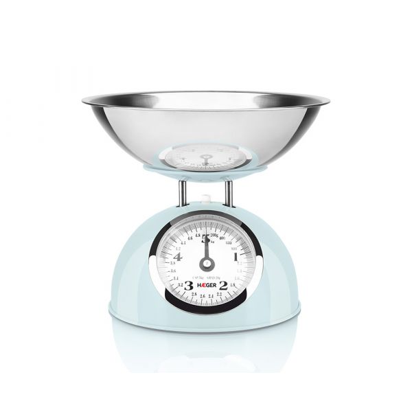 Haeger Balança Cozinha Mecânica 5Kg Pastel Blue - KS-BME.010A