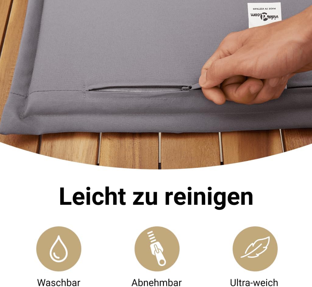 vidaXL Gartensofa 2-Sitzer mit Dach Hockern, Outdoor Sofa Gartenmöbel, Garten Lounge Set Terrasse, Terrassenmöbel Zweisitzer, Beige Poly Rattan