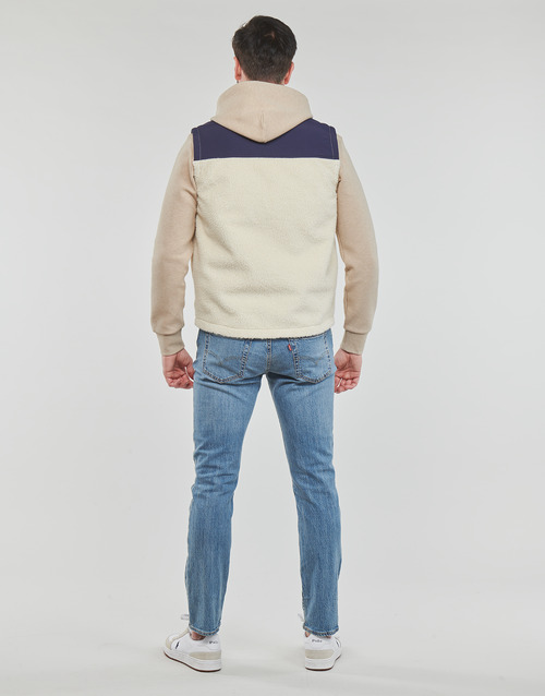 Polo Ralph Lauren - POLAIRE SHERPA ZIPPEE SANS MANCHE Marino / Crema