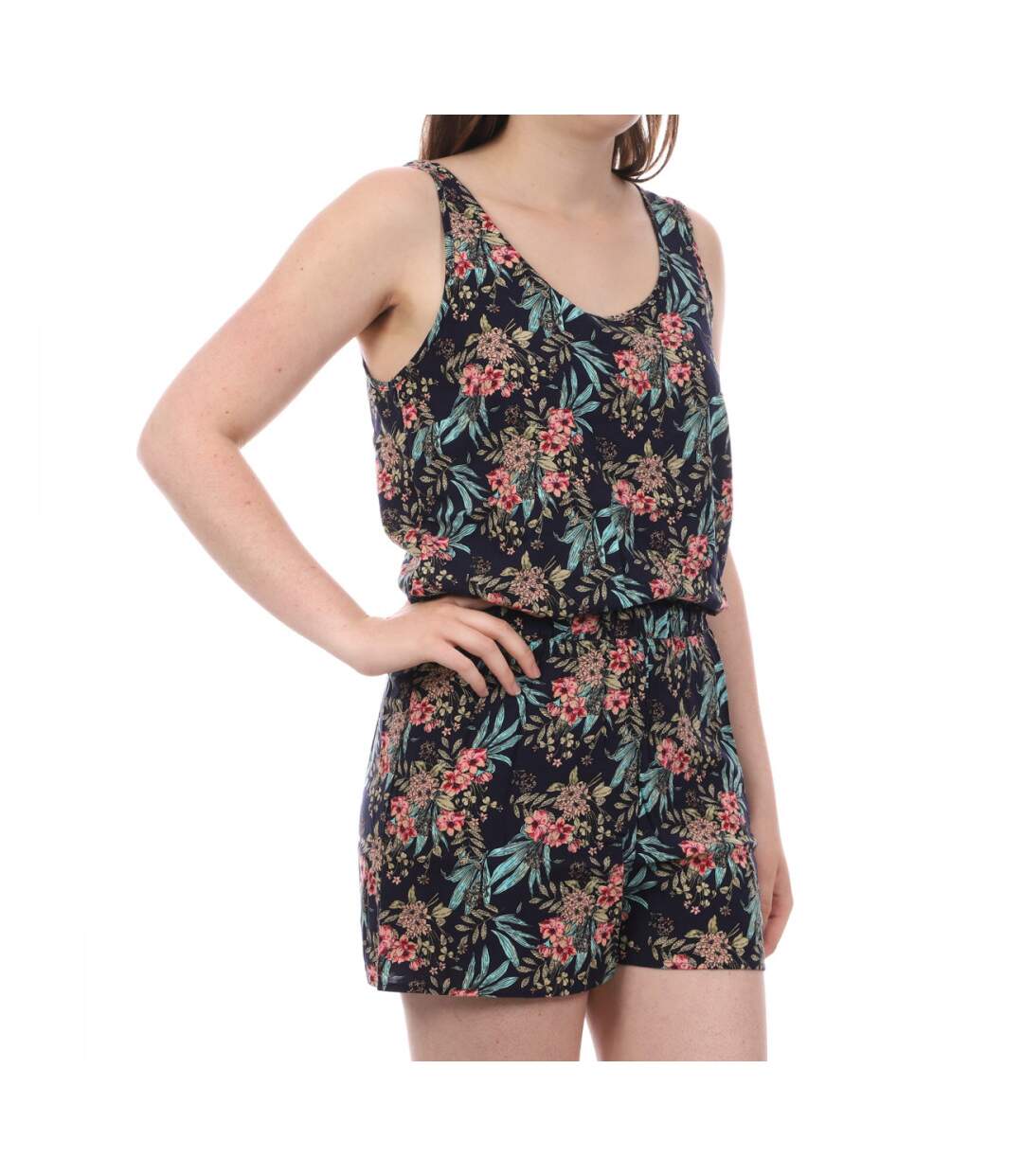 Combishort Marine/Fleurs Femme Vero Moda Easy