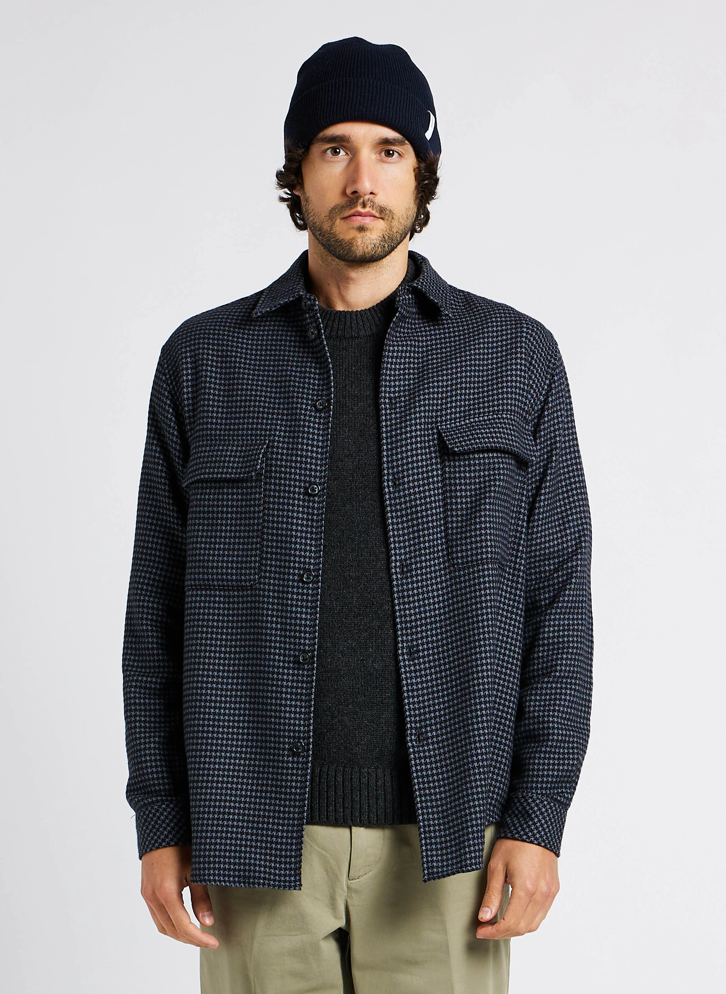 DAMON - Surchemise jacquard en coton | Gris