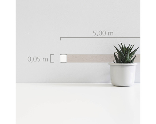 Rand 30300-1 Alleen Randen 9 zelfklevende bladranken satijnbeige 5 m x 5 cm