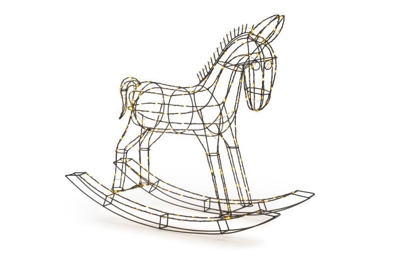 LED-Figur Pferd, 65 cm, Schwarz<br>LED Weihnachtsdekoration