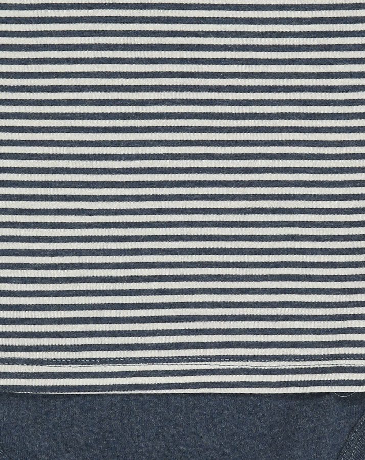 Langarm-Bodyshirt ELYA gestreift in indigo melange