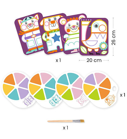 Djeco Buntstifte-Set - Palettenmalerei - Pausbäckchen