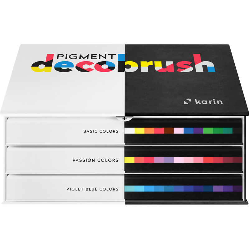 Karin Pinselstifte Pigment Decobrush 29C8, 36 Stück, assortiert