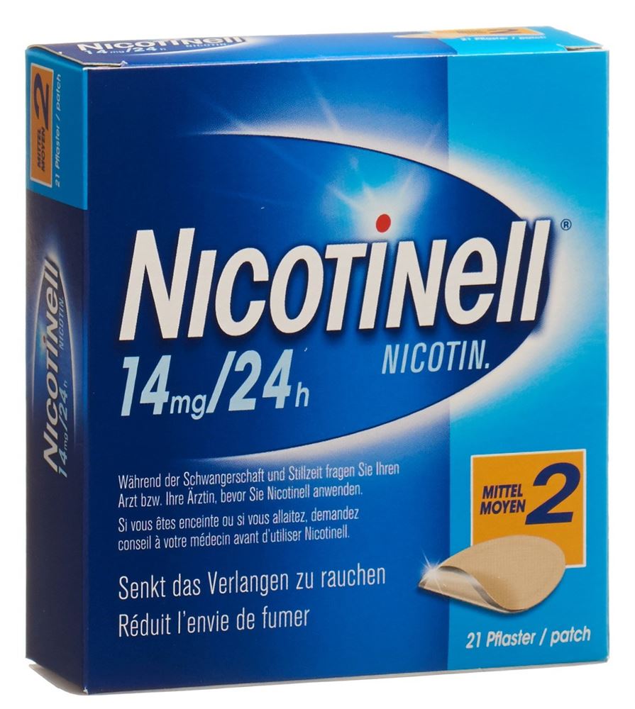 NICOTINELL 2 mittel Matrixpfl 14 mg/24h 21 Stk