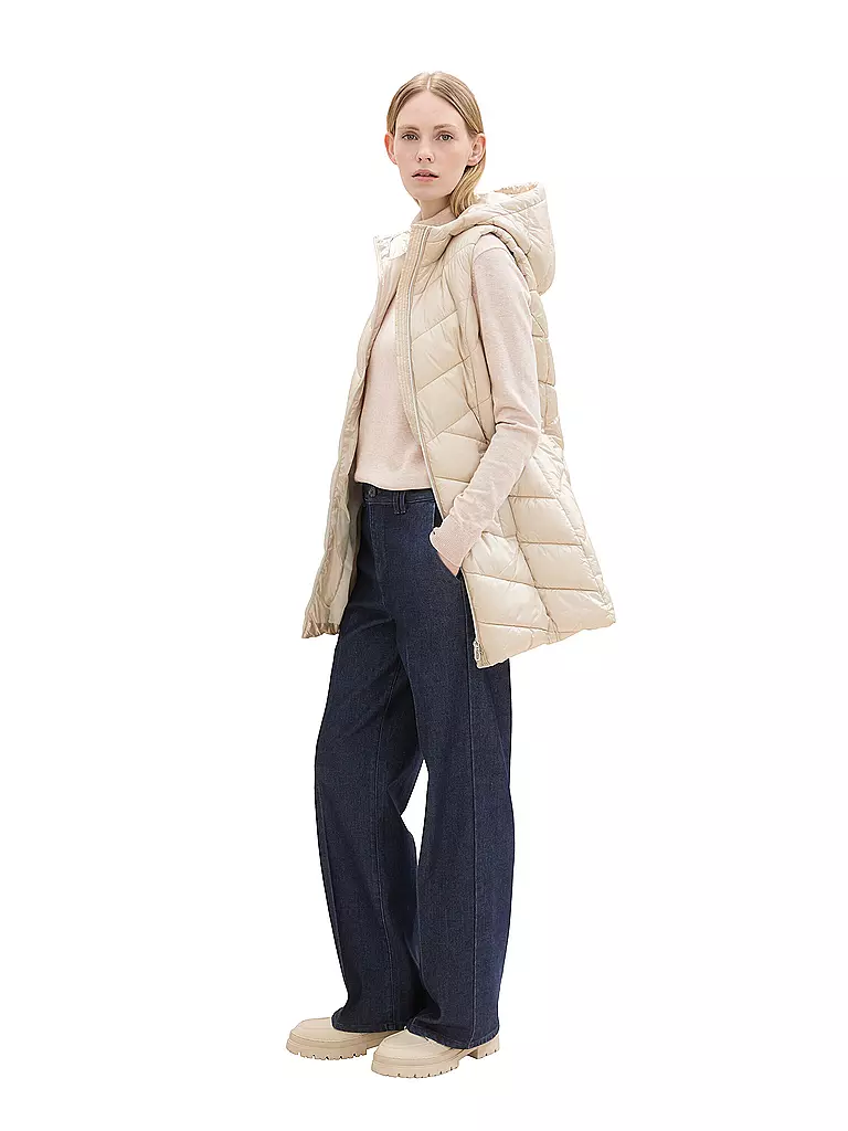 TOM TAILOR Steppgilet beige