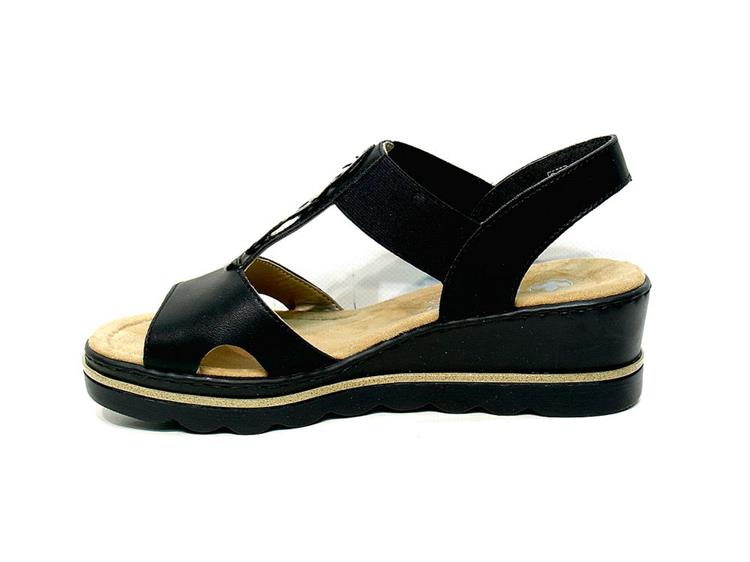Rieker 67498 schwarz/black/lightgold