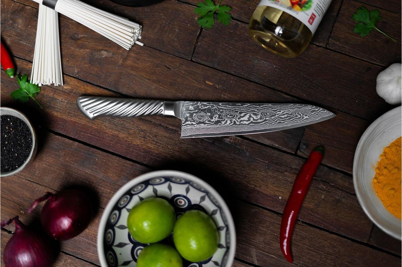 Tojiro Pro F-1031 Nickel Damascus 63 laags, koksmes, 18 cm