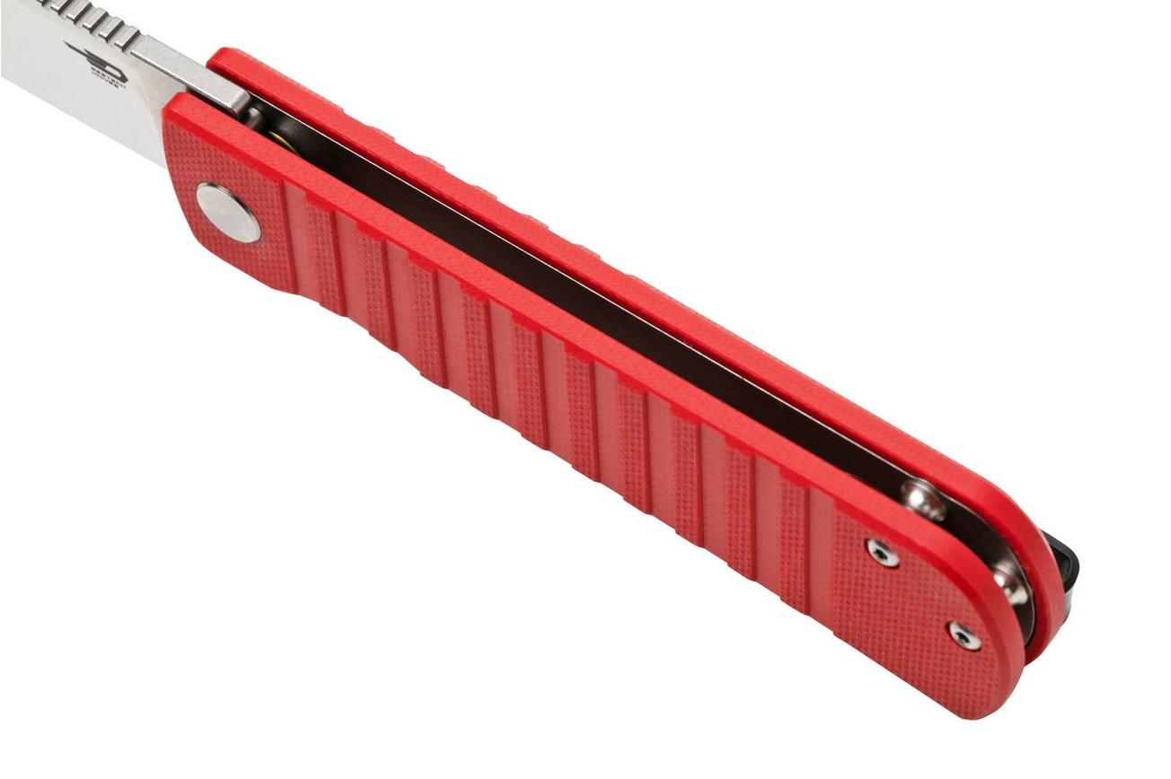Bestech Titan BG49A-3 Stonewashed, Red G10, zakmes