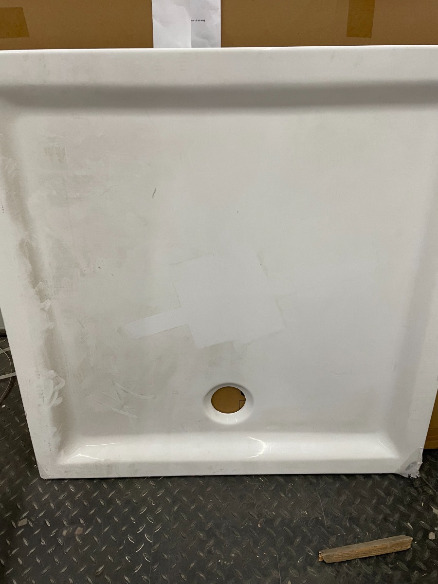 SCHADEMODEL: Plieger Liberty douchebak vierkant 100x100x4cm wit