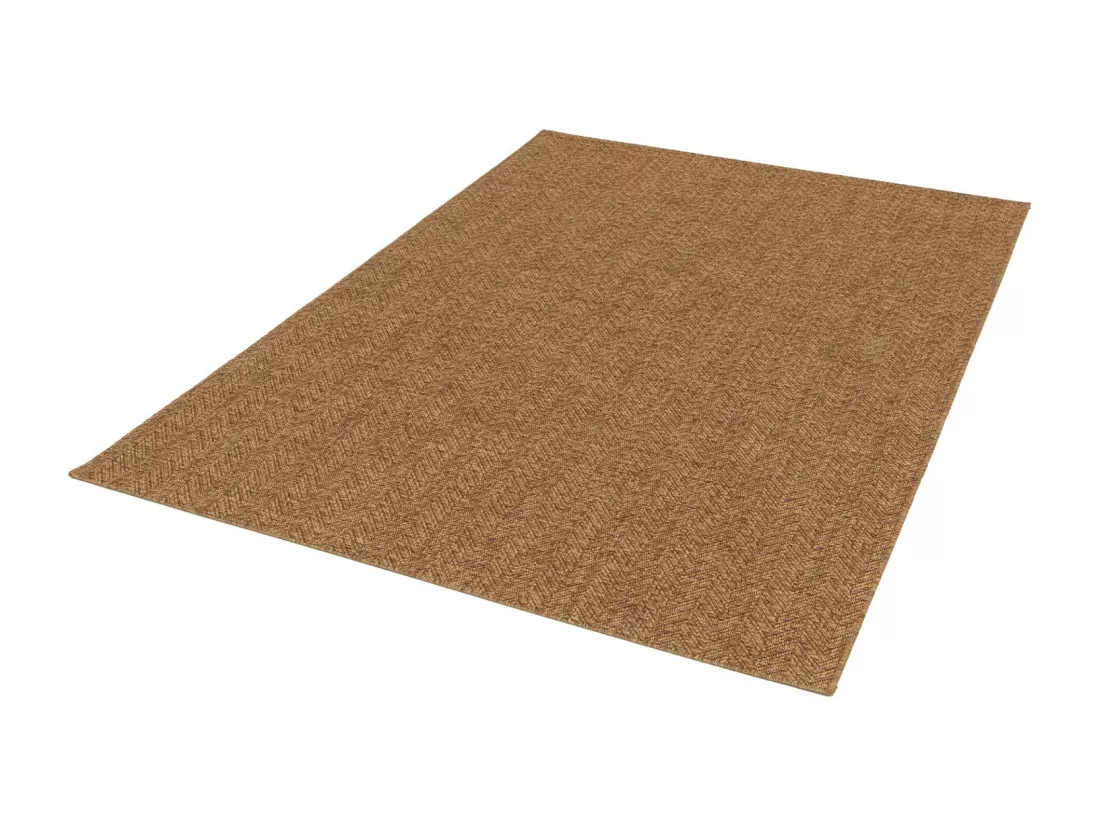 Tapis intérieur/extérieur effet jute coloris caramel. 200 x 290cm stabilisé aux UV