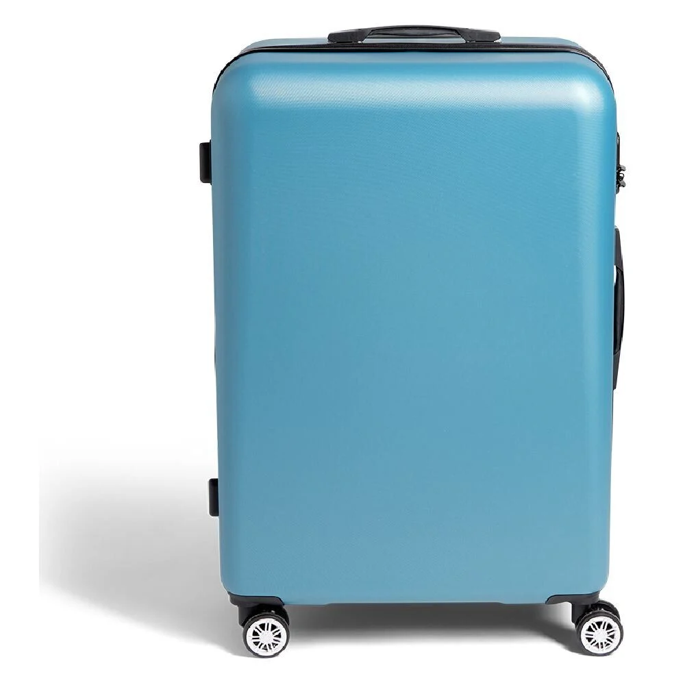 Valise cabine rigide trolley 4 roulettes 104L bleu clair