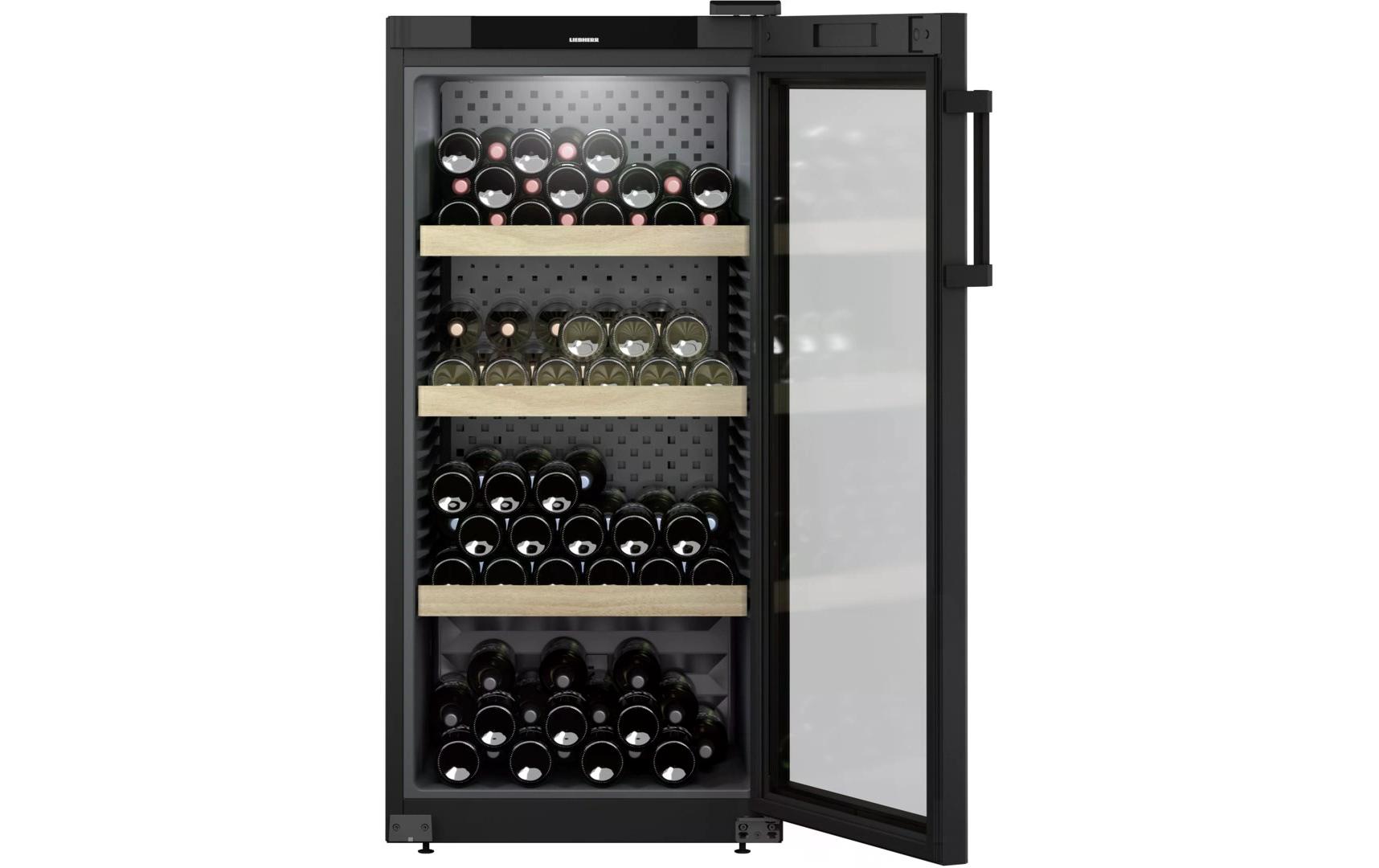 Weinkühlschrank WPbl 4201 GrandCru Rechts, Wechselbar<br>Freistehender Weinlagerschrank mit Glastür