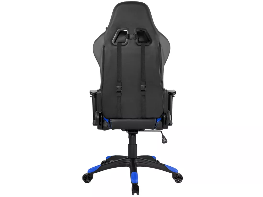Paracon Rogue Fauteuil de gamer avec oreiller cervical et soutien lombaire, bleu.