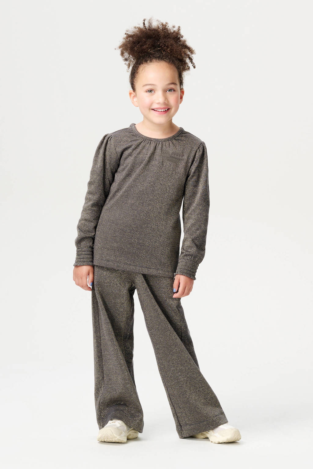 Noppies straight fit broek Jixian grijs