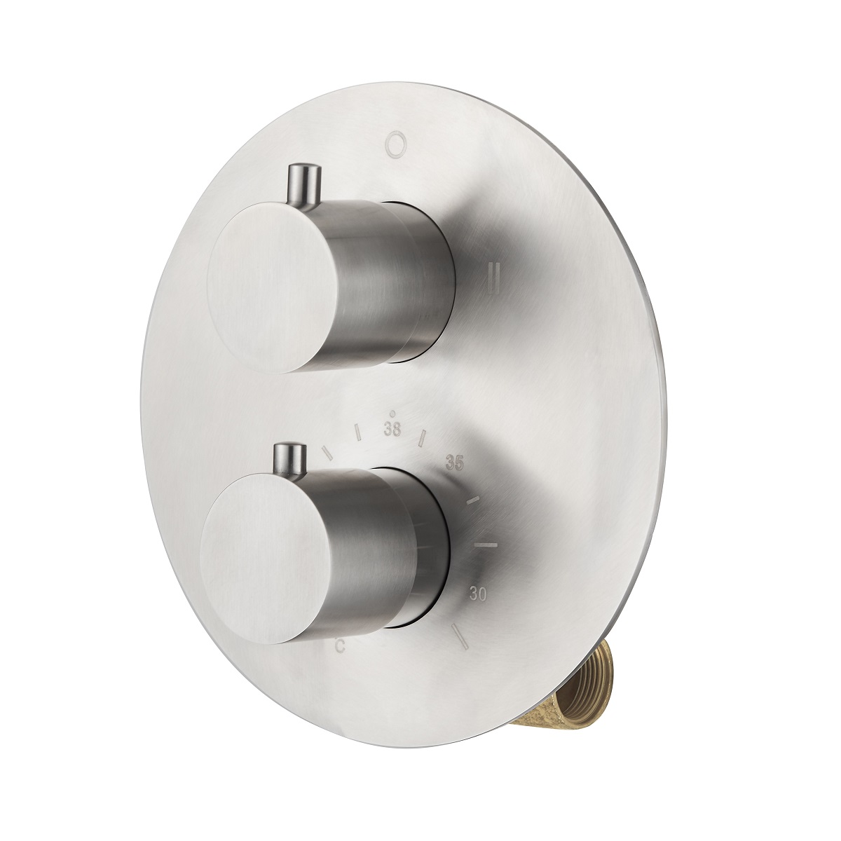 Saniclear Exclusive inbouw regendouche rond met 20cm hoofddouche, plafondarm en glijstang RVS