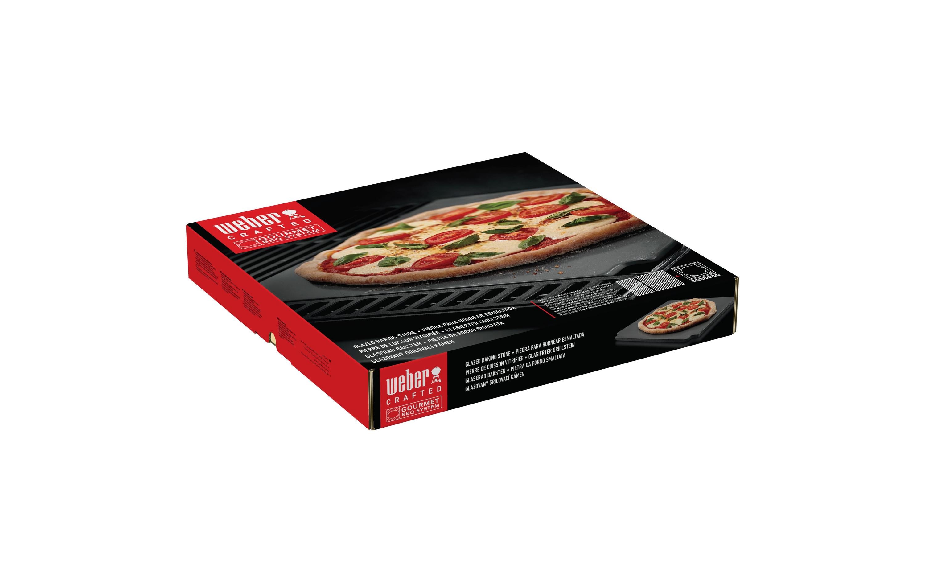 Pizzastein Weber Crafted, Gourmet BBQ System, Eckig<br>Glasierter Grillstein​