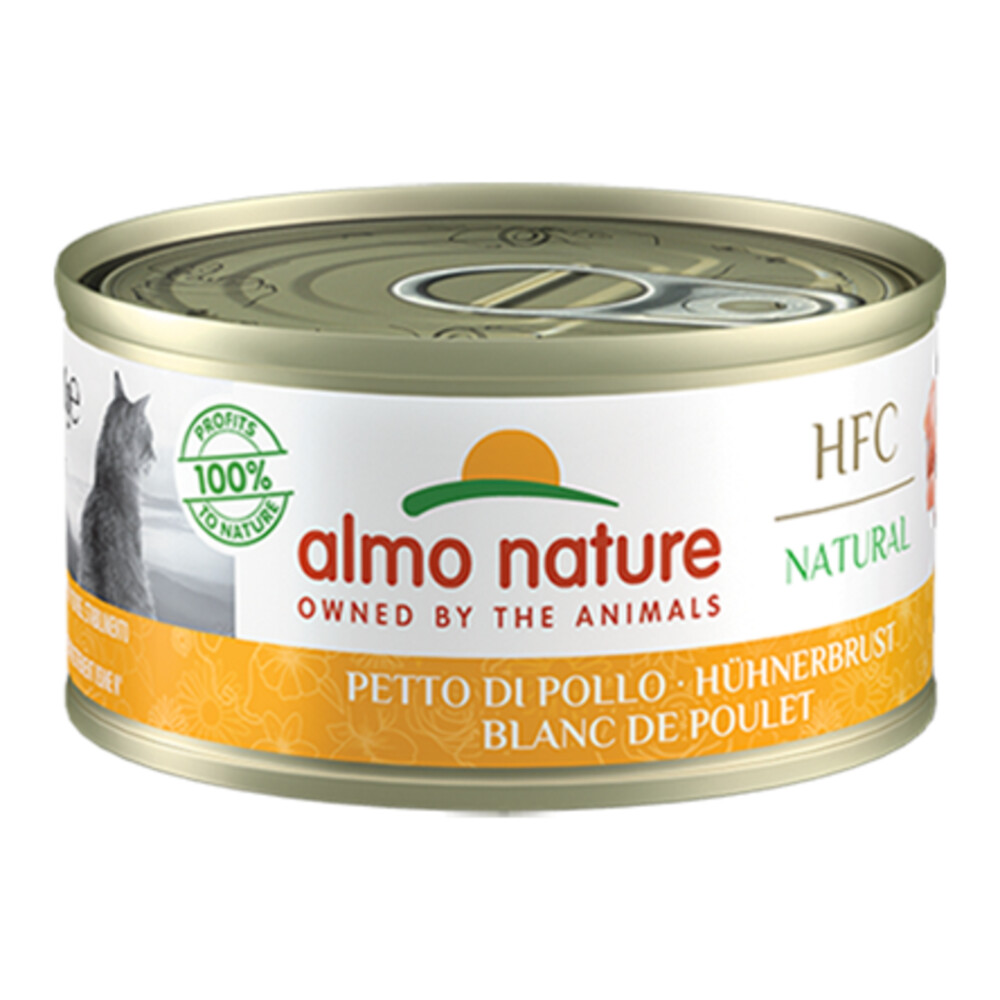 Almo Nature HFC Natural Kattenvoer Nat Blikje Kippenborst70 gr