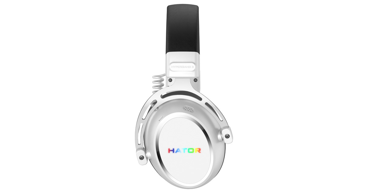 HatorHypergang 3 Wireless over-ear gaming headset  (Wit, RGB, 2.4GHz / Bluetooth / USB)