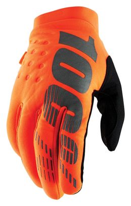Paire de Gants 100% Brisker Fluo Orange Noir