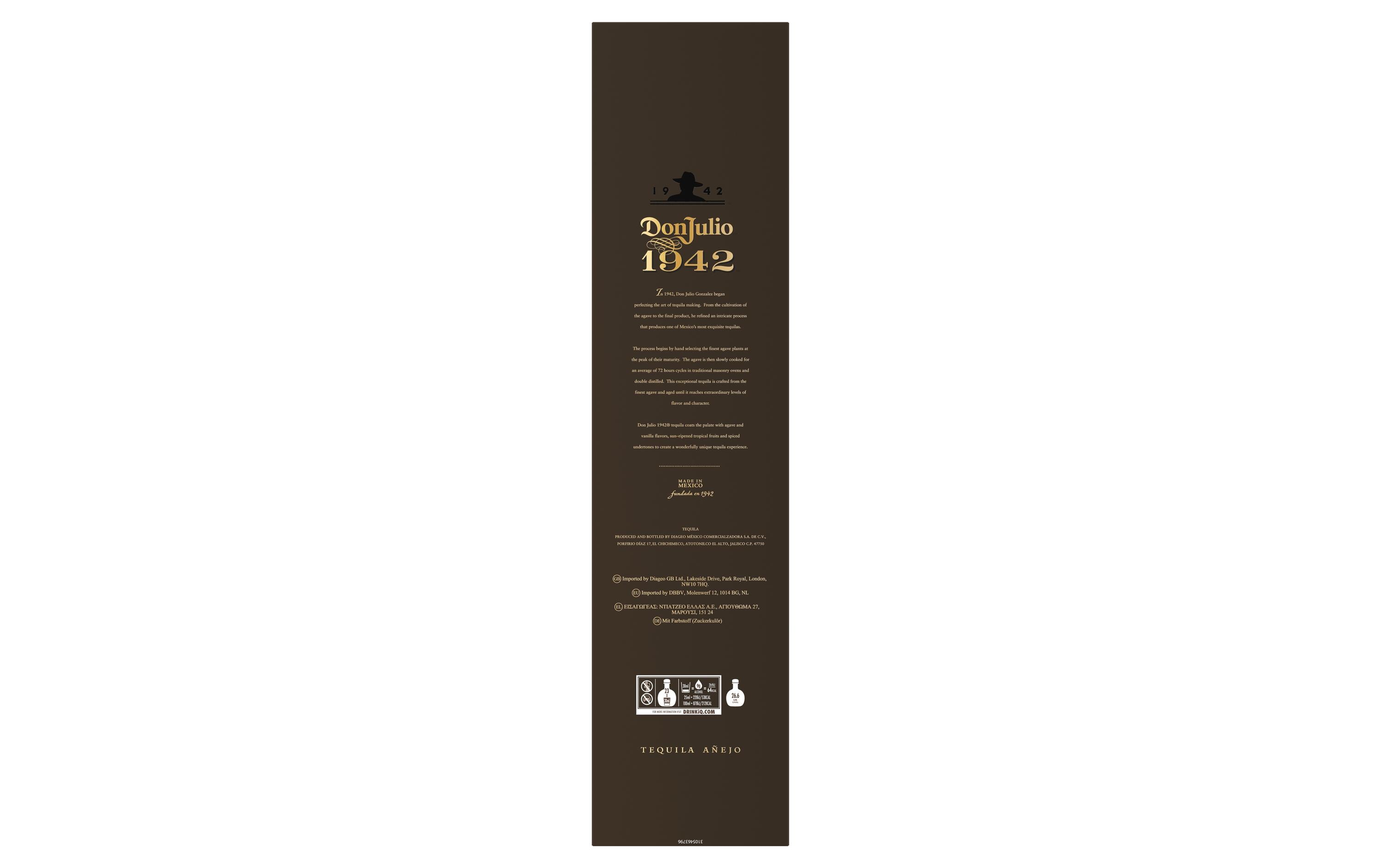 1942 0.7 l<br>Hochprozentiger Tequila mit süssem Vanille und Eichenaroma