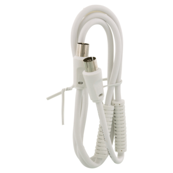Q-Link coax kabel 3CV2 HF 1 meter stekker rechtwit