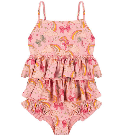 Konges Sløjd Badeanzug - Manuca Frill - Rainbow Bow