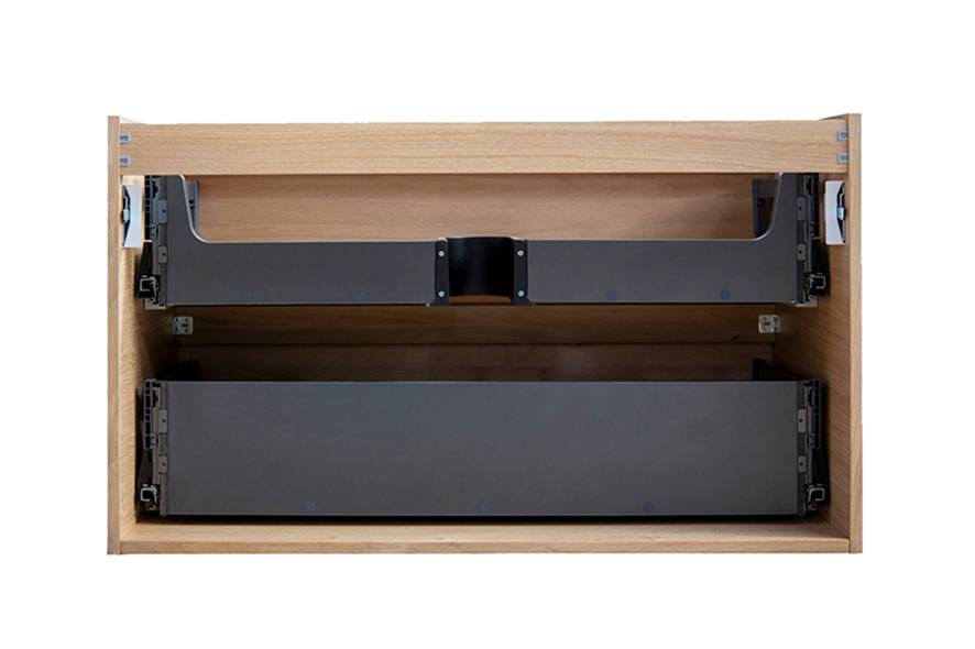 Mueller Sakura wastafelonderkast 80x45,2cm naturel eiken/mat zwart