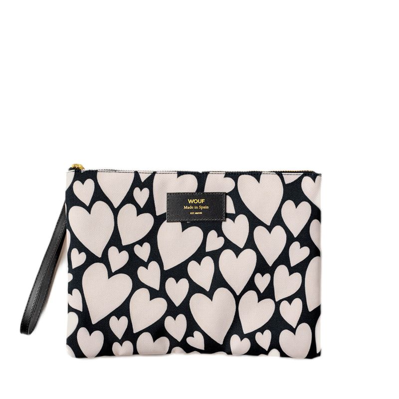 Pochette large XL 26 cm Black love