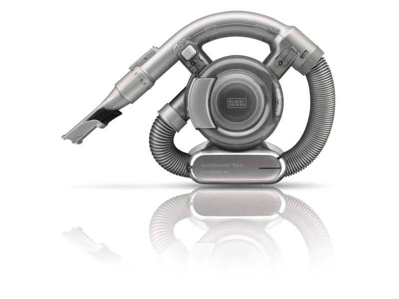 BLACK DECKER Akku-Handsauger Dustbuster Flexi Silber Portabler Akku-Staubsauger mit Schnellladefunktion