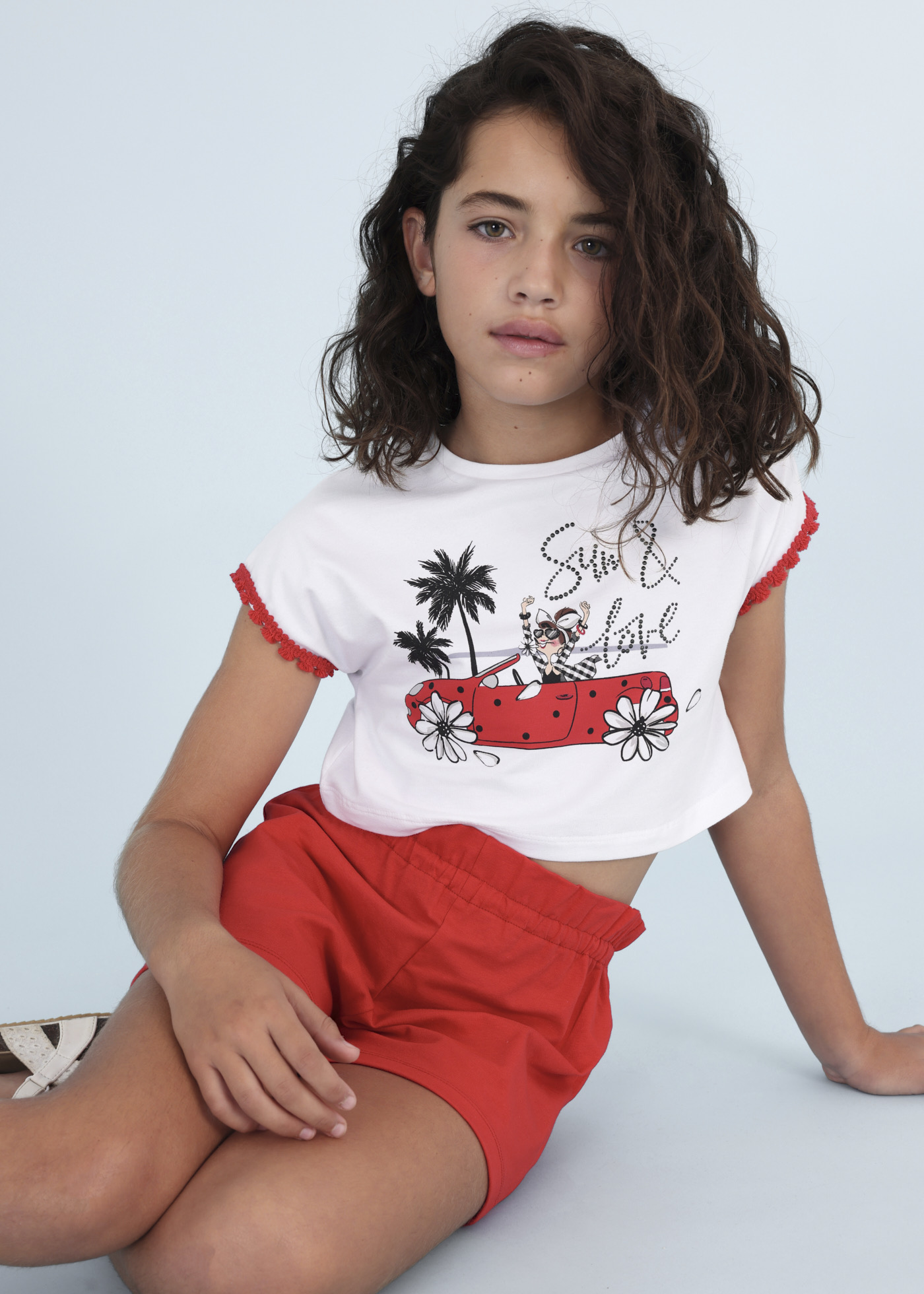 Conjunto de duas peças em algodão sustentável para meninas