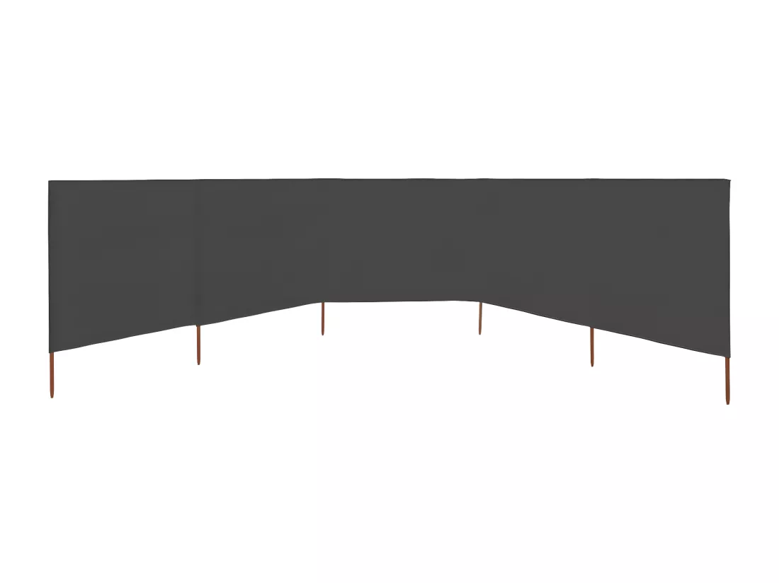 Paravent 5 panneaux Tissu 600 x 160 cm Anthracite