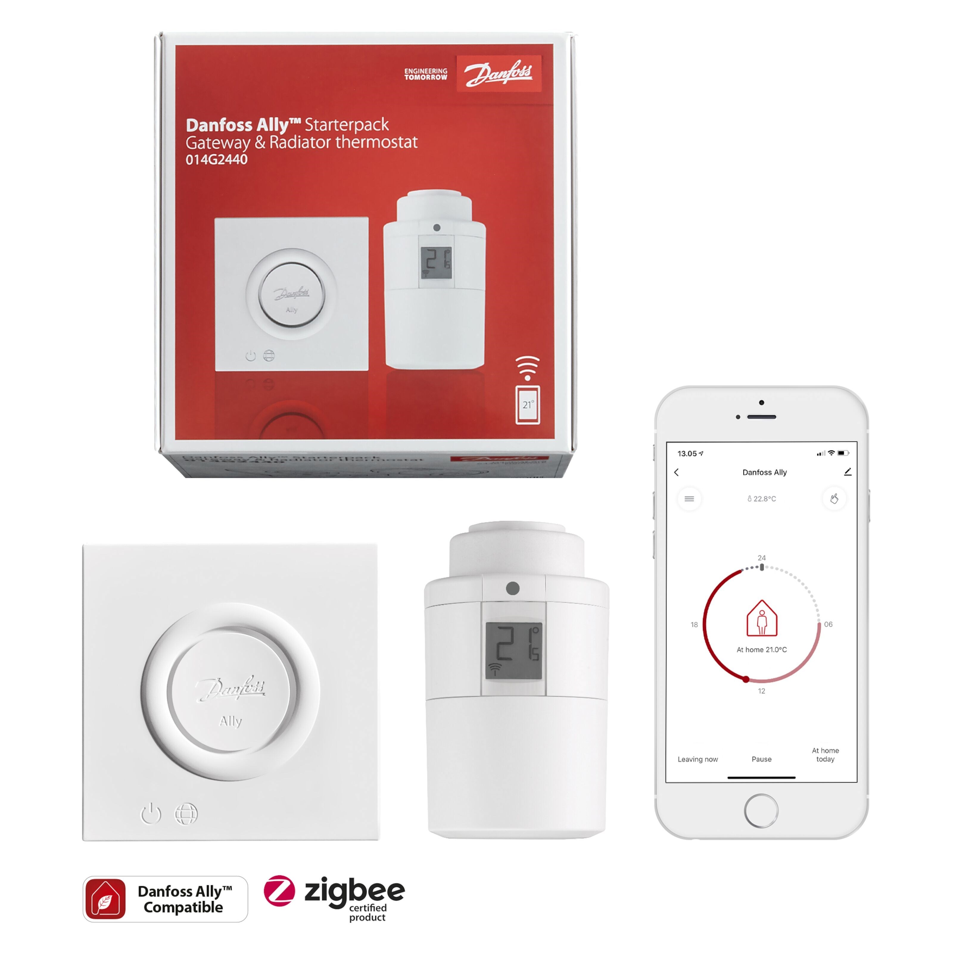 Danfoss Ally Starter Pack Radiatortermostat