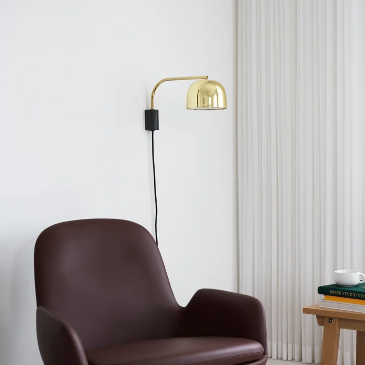 Normann Copenhagen - Grant LED-Wandleuchte, 111 cm / schwarz