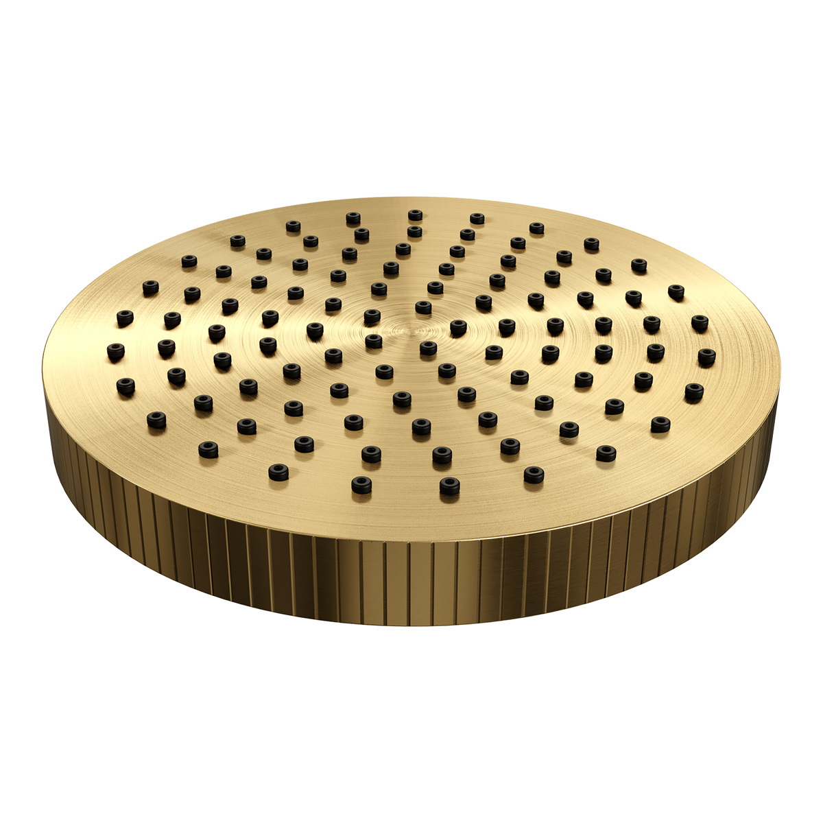 Brauer Stripe opbouw regendouche met 25cm hoofddouche en 3 standen handdouche messing geborsteld PVD