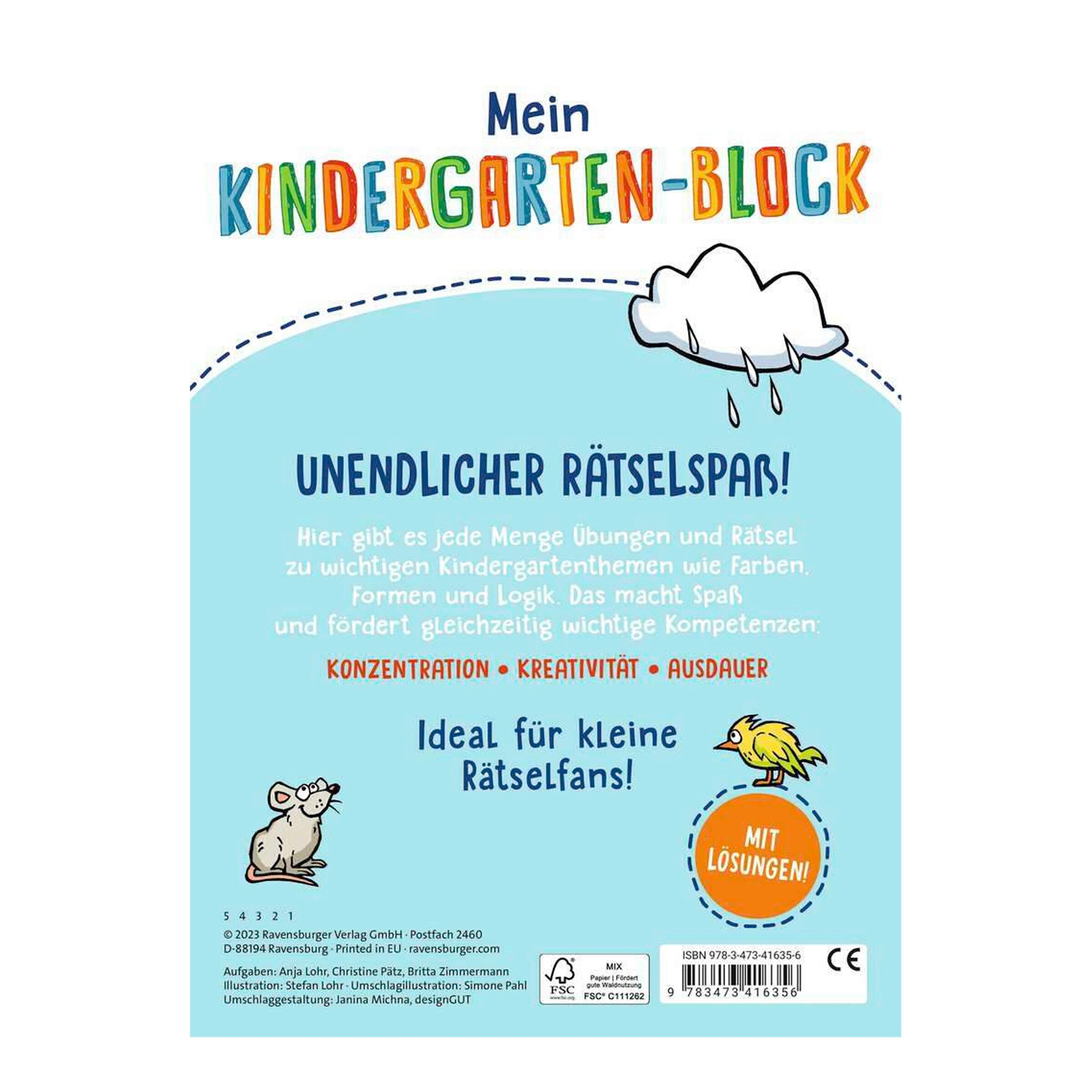 Ravensburger Mein Kindergarten-Block - Farben, Formen, Logik