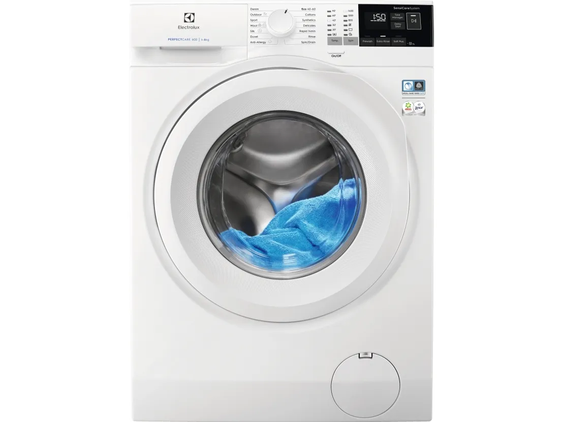 Electrolux PerfectCare 600 EW6F5248G4 - Vaskemaskine - bredde: 59.6 cm - dybde: 57.6 cm - højde: 84.7 cm - frontbetjening - 53 liter - 8 kg - 1400 rpm