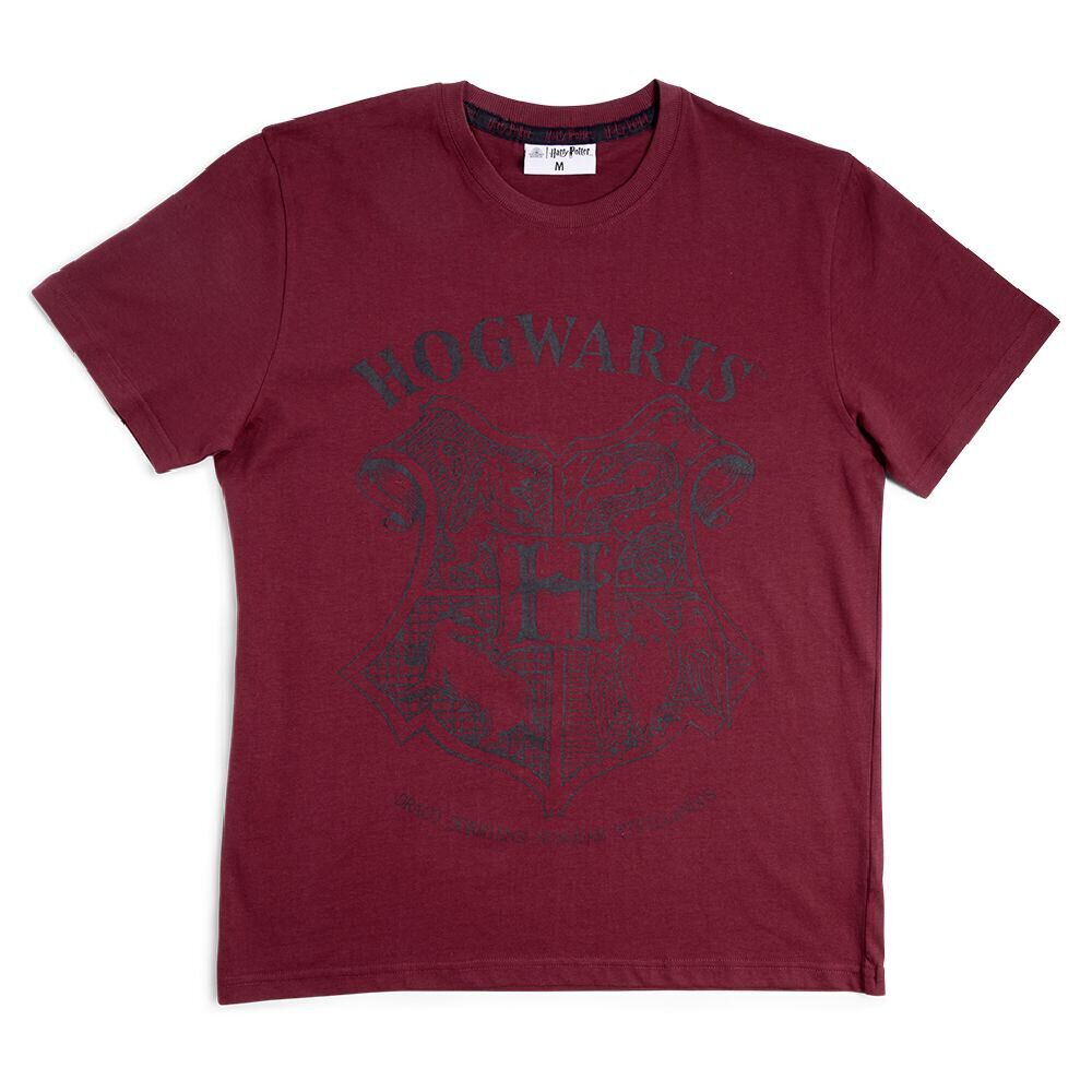 T-shirt Harry Potter Hogwarts coton rouge bordeaux