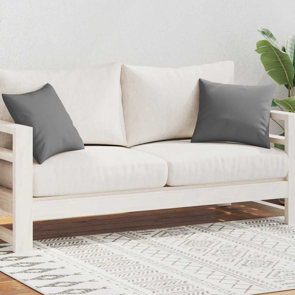 vidaXL Tuinkussens, 2-pack, 45x45 cm, Grijs