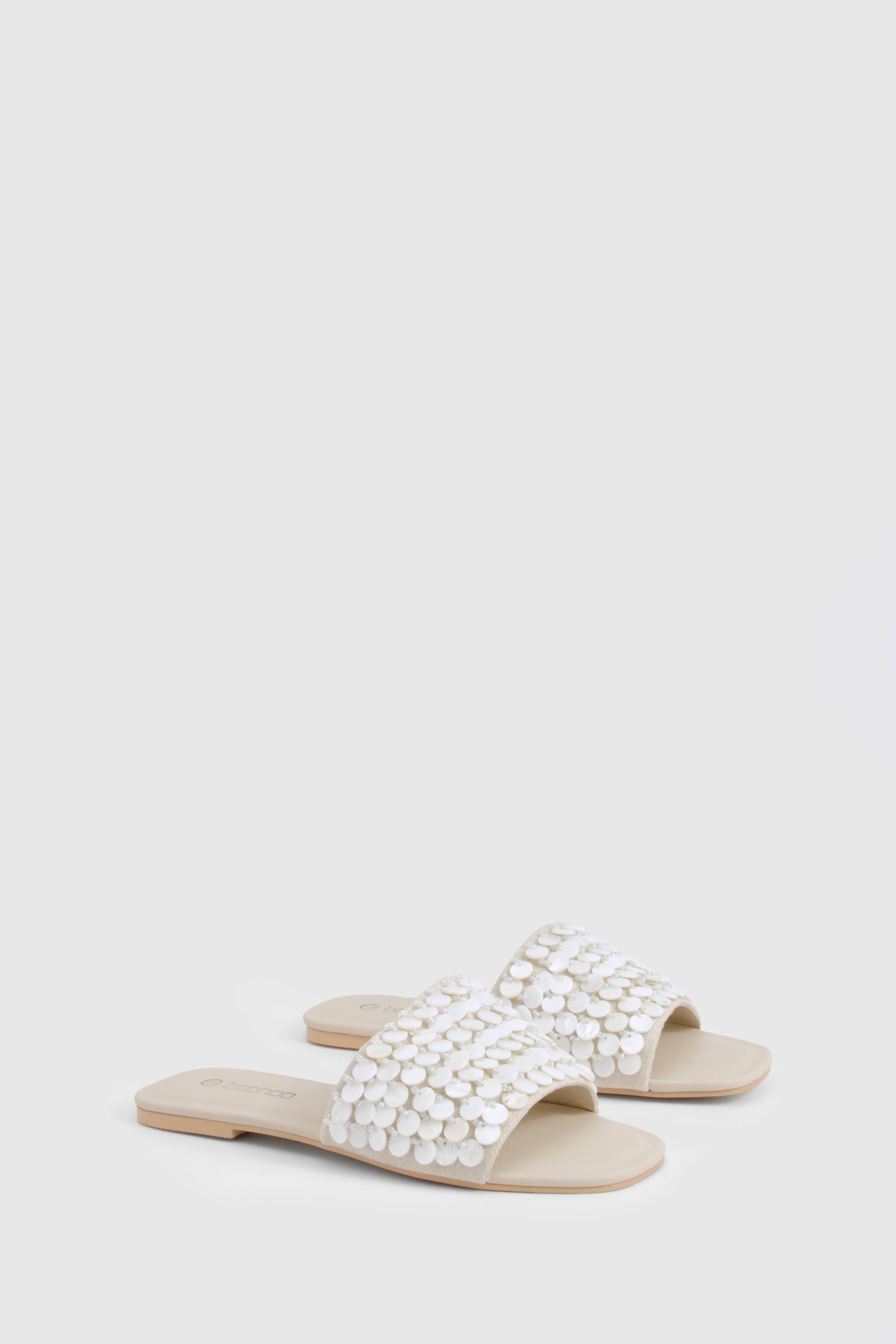 boohoo Sandales à Détail en Coquillage