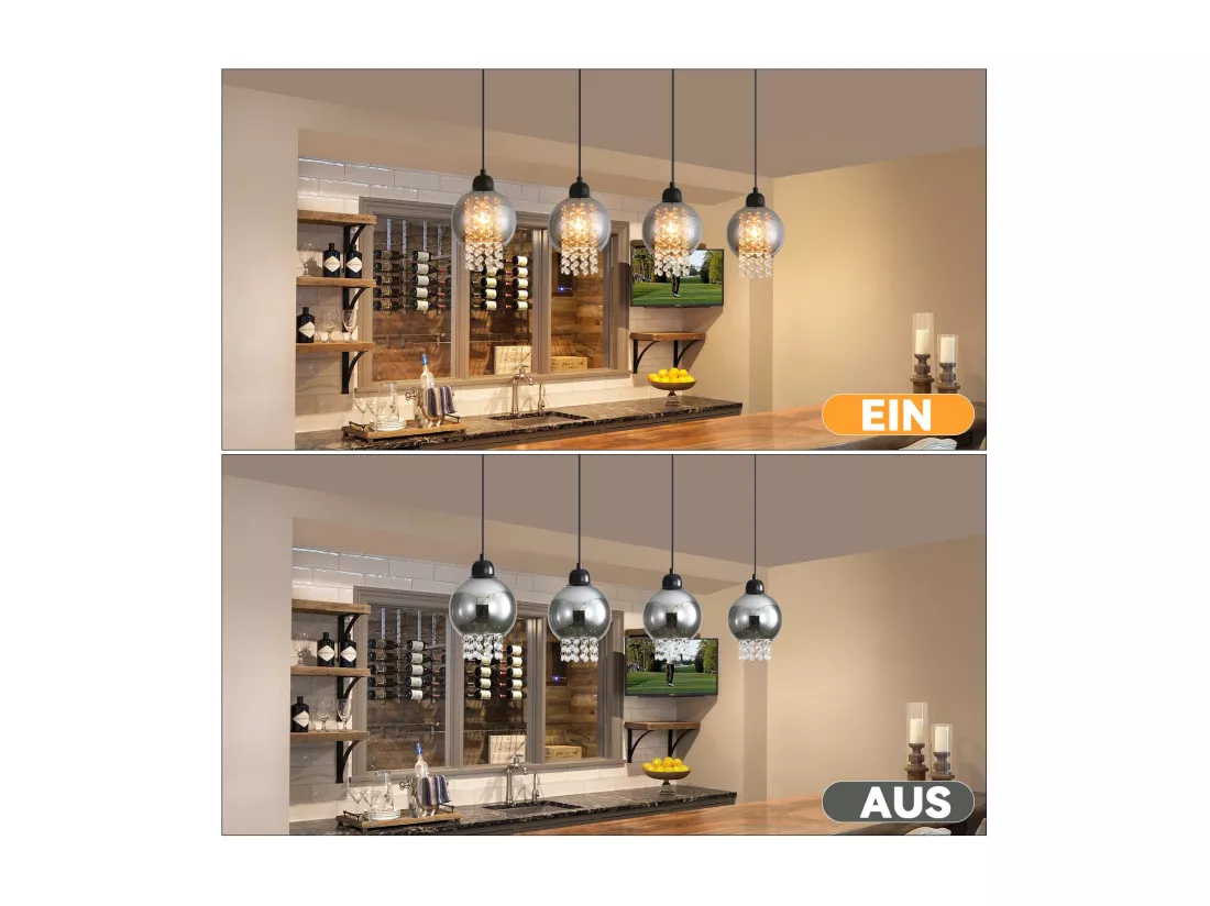 Lampe Suspendue Pour Table à Manger En Cristal Noir E27 Lampe Suspendue Moderne Pour Salon