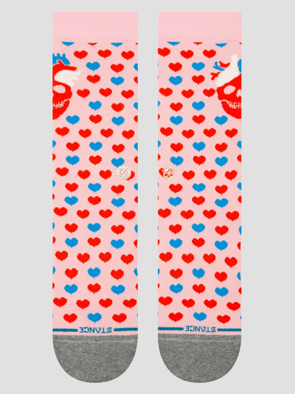 Stance Hearted Crew Socks pink