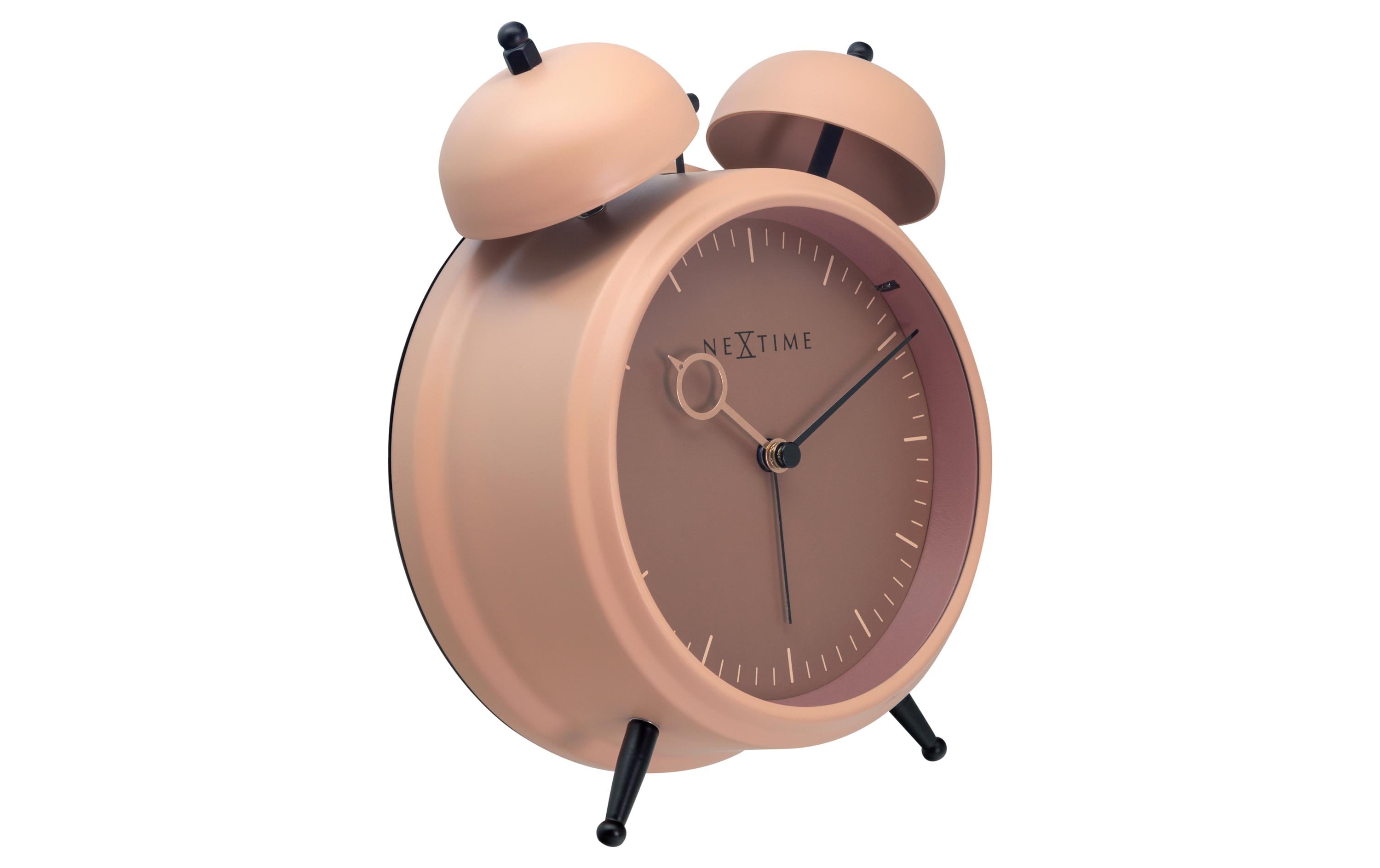 Klassischer Wecker Golden Hour PeachTischuhr mit Doppelglocke