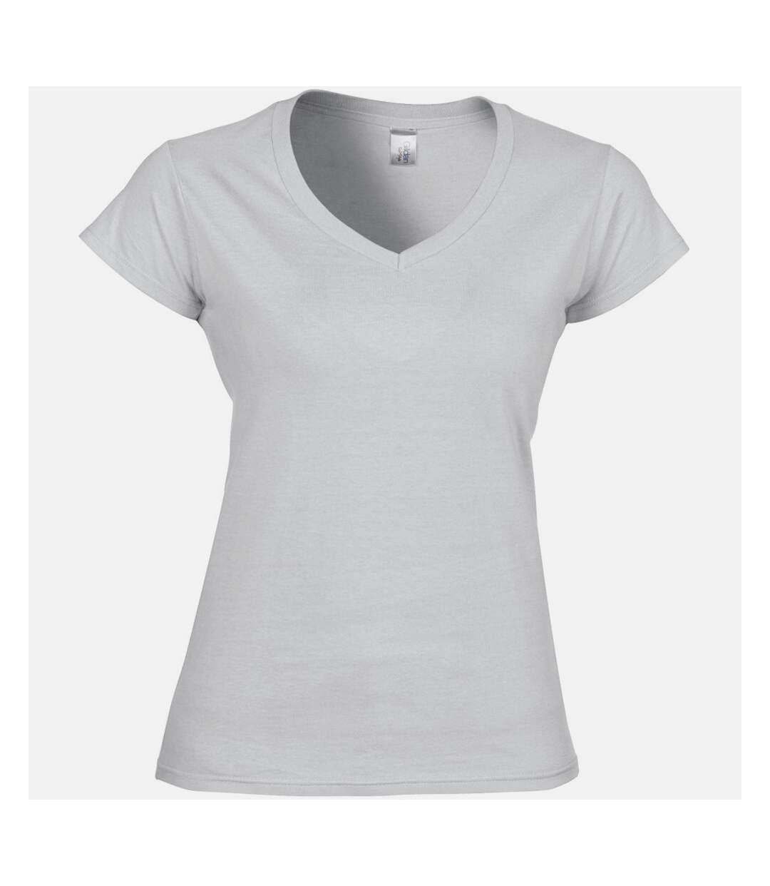 Gildan - T-shirt à manches courtes et col en V - Femme (Blanc) - UTBC491