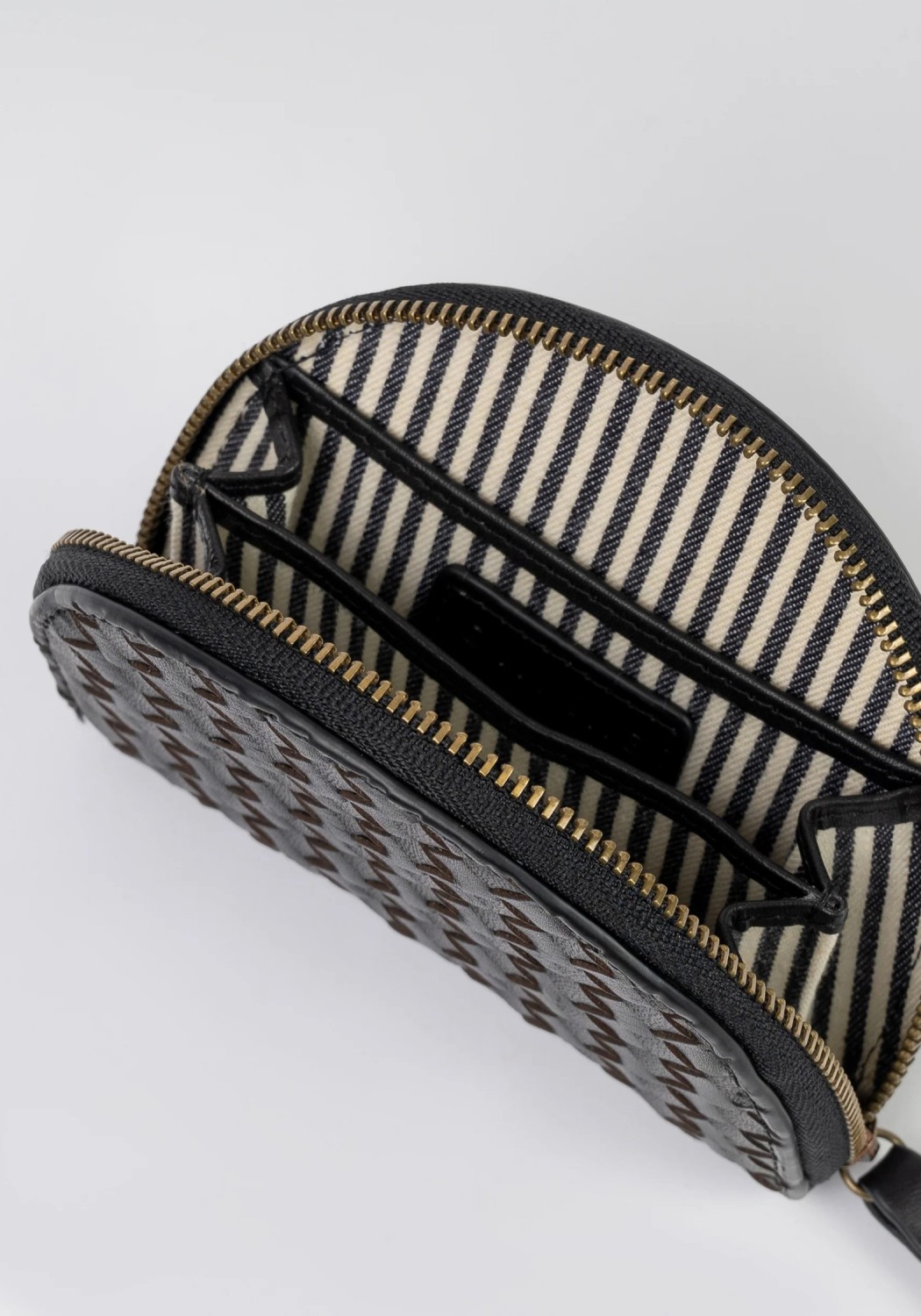 O My Bag Portemonnaie Laura Coin Purse Woven Classic Leather Black