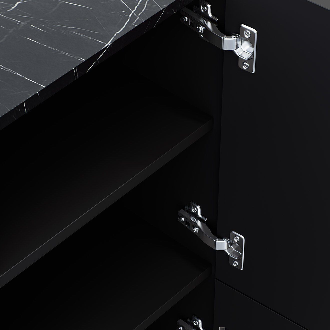 Windsor & Co Bibliothèque Helene noire - 90x40x130 cm