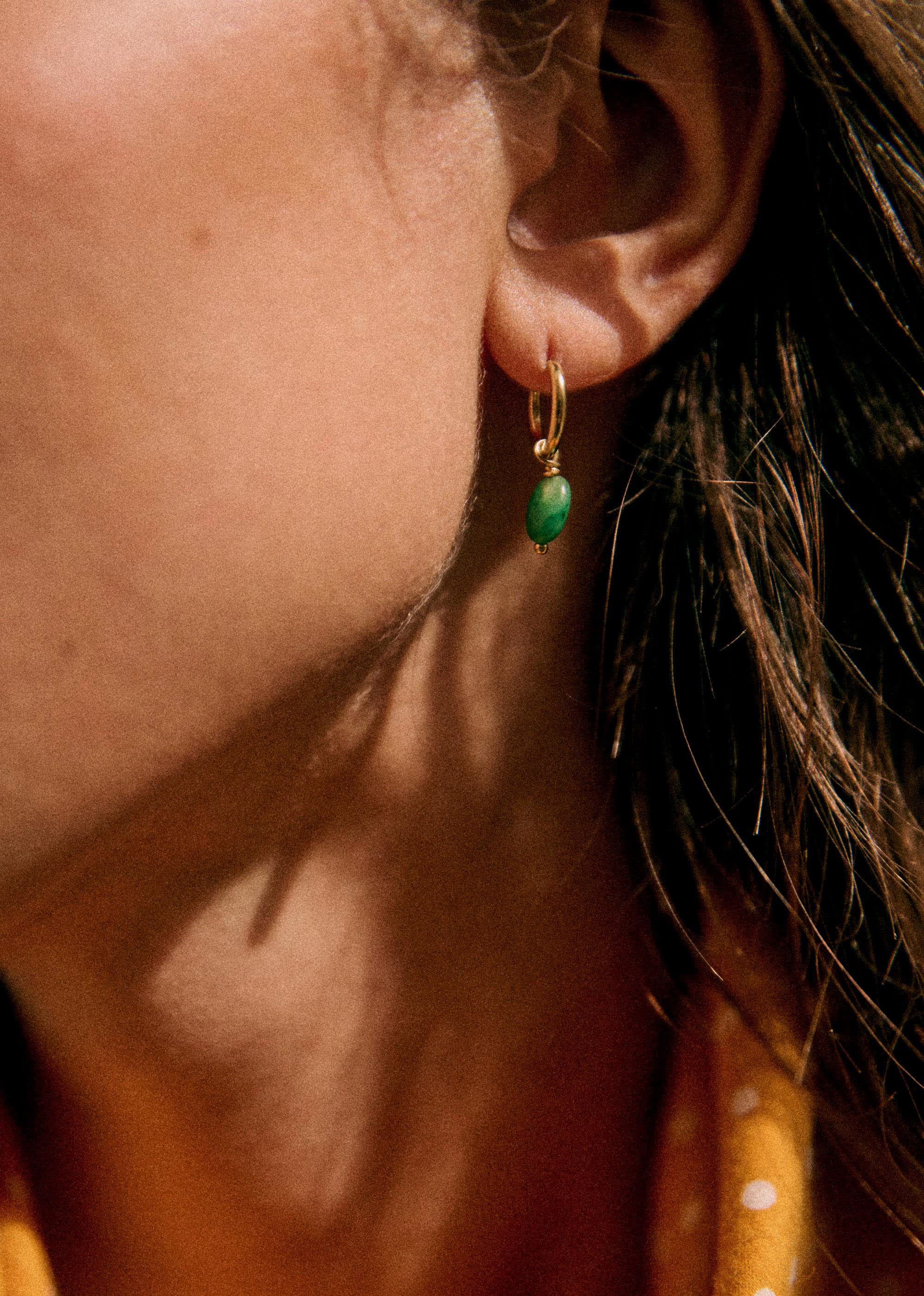 Anneaux Charlotte - Vert doré - E-SHOP/BIJOUX Boucles d'Oreilles 5905780